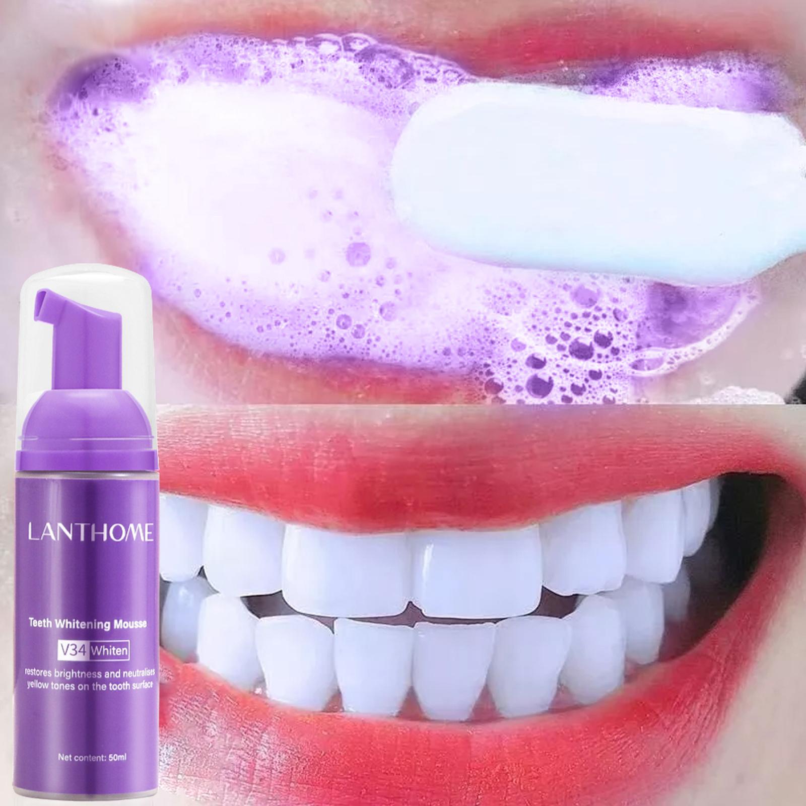 Teeth Whitening Mousse - V34 Mousse Teeth Cleaning Toothpaste Effective