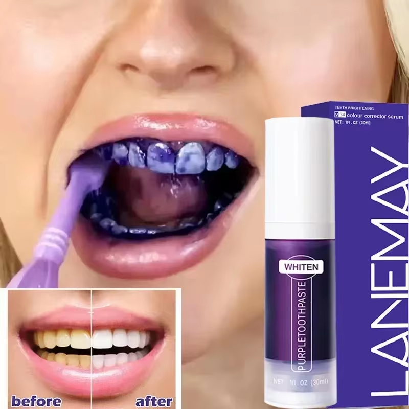 Teeth Whitening Mousse - V34 Purple Teeth Whitening Toothpaste Remove