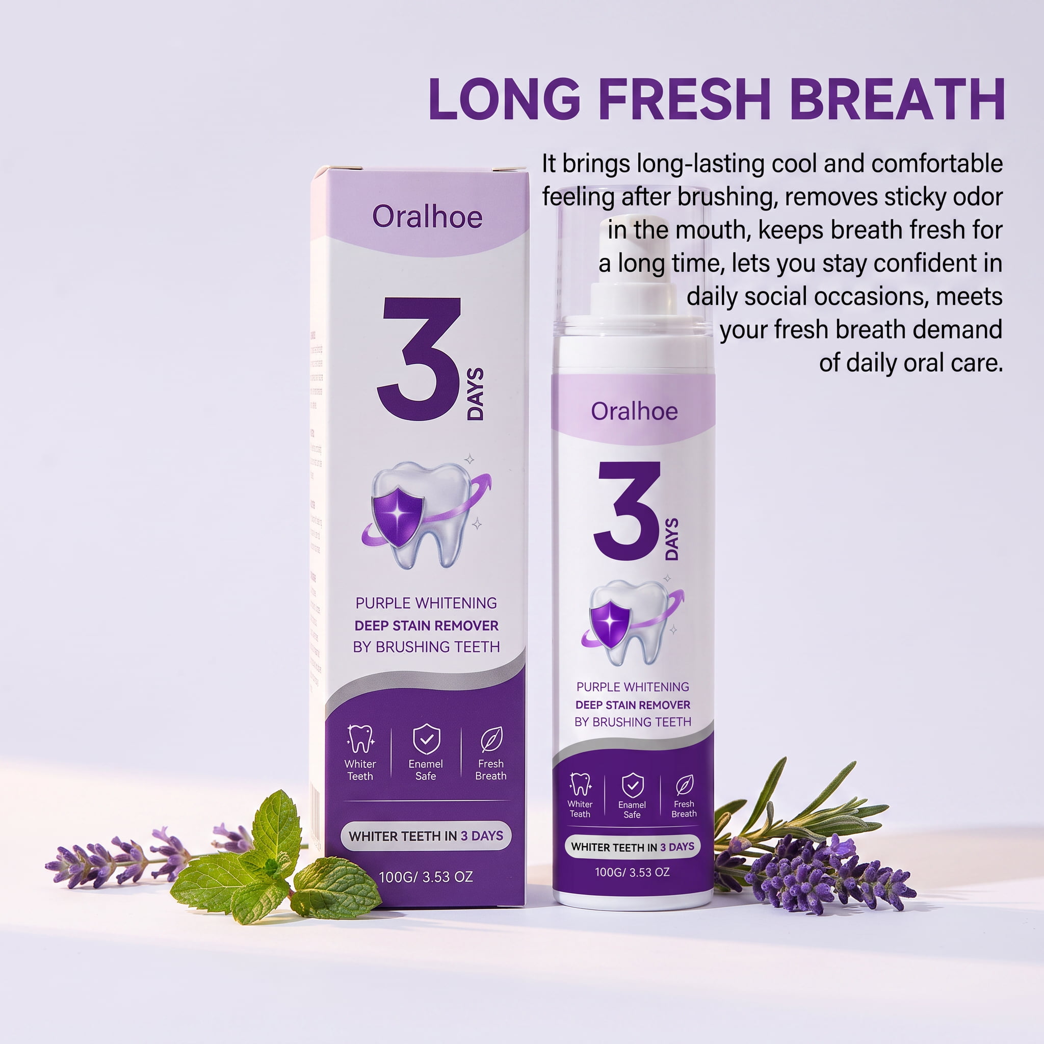 3 Day Purple Color Corrector T - đánh giá và giá Whitening Foam Pump