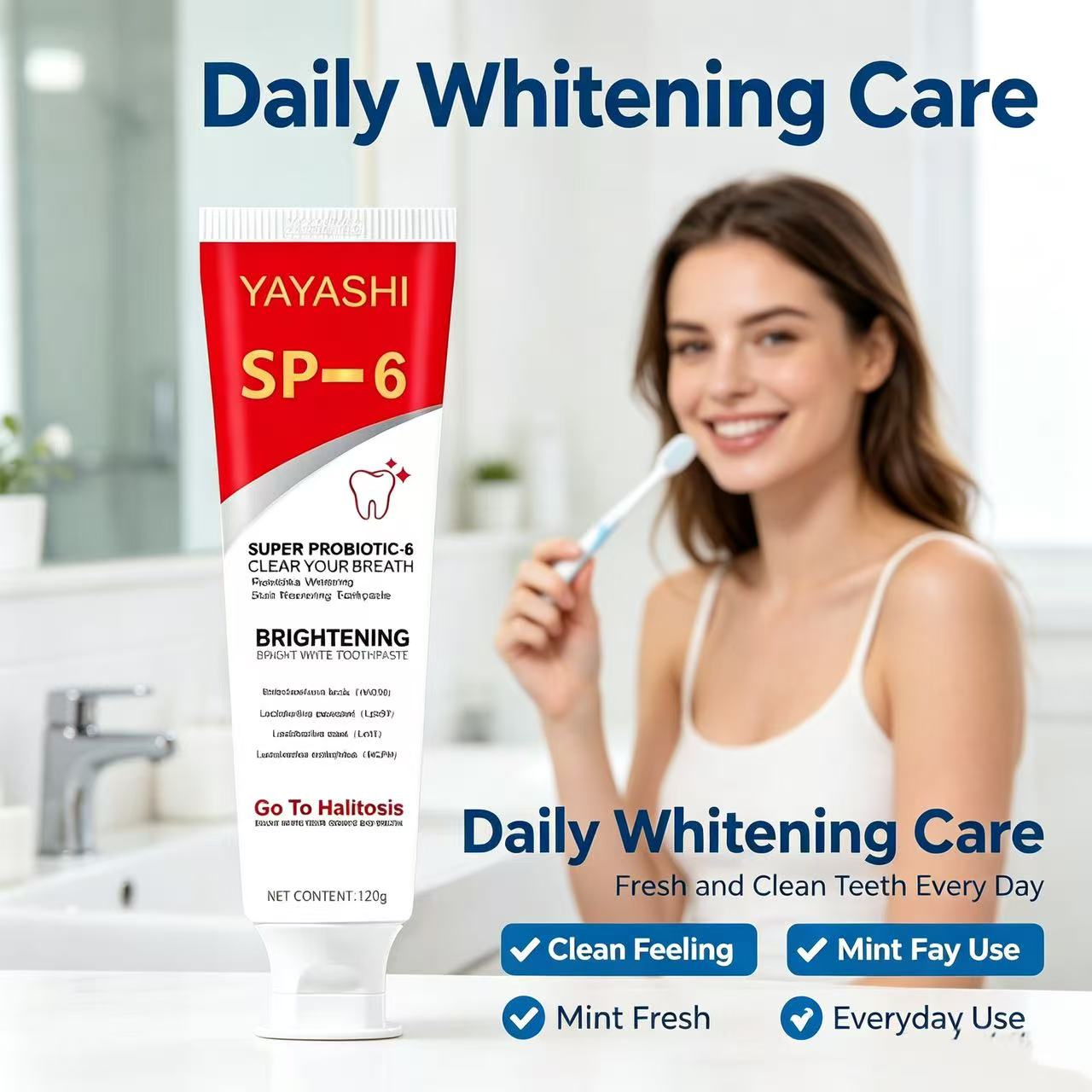 Sp-6 Probiotic Toothpaste Brig - đánh giá và giá Teeth Whitening Treatment