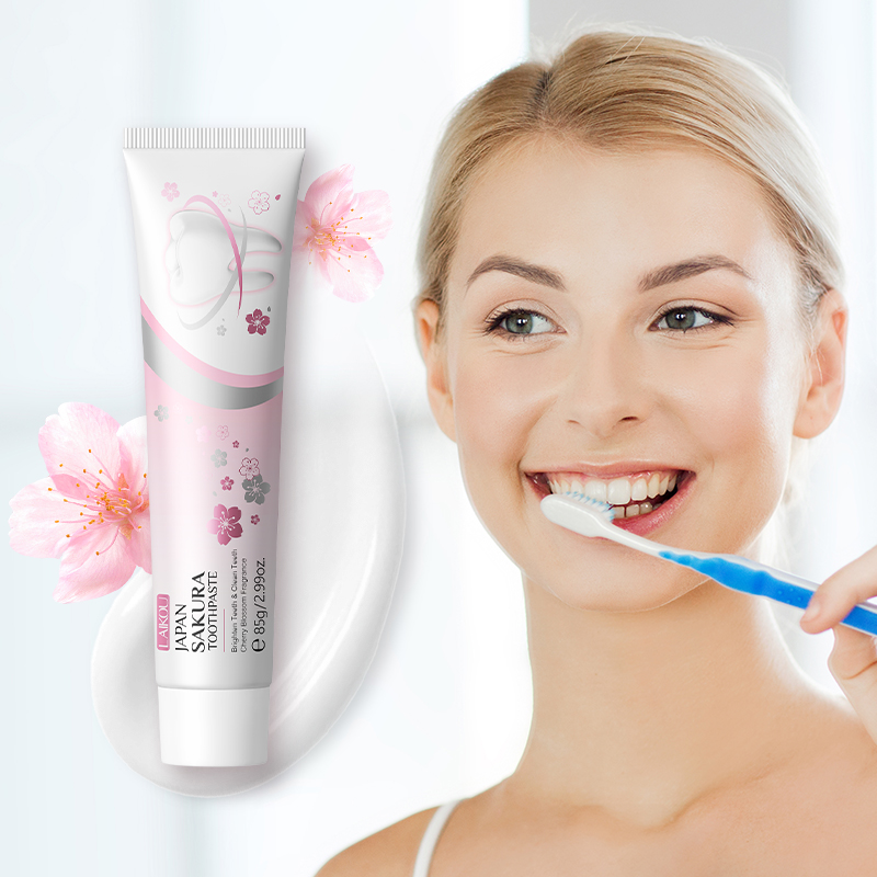 LAIKOU Japan Sakura Toothpaste - đánh giá và giá Teeth Whitening Japan
