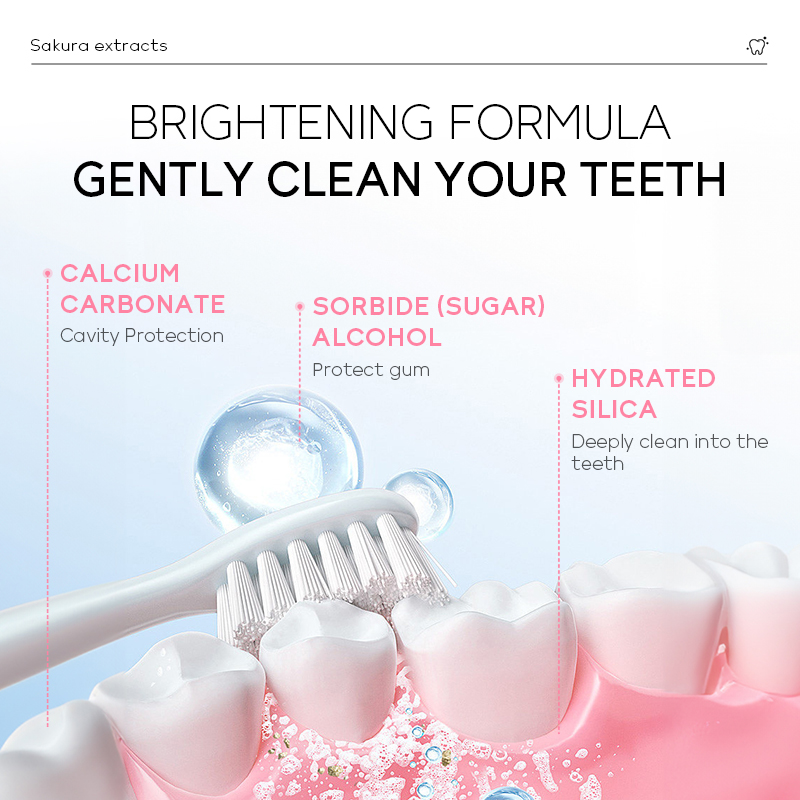 LAIKOU Japan Sakura Toothpaste - đánh giá và giá Teeth Whitening Japan