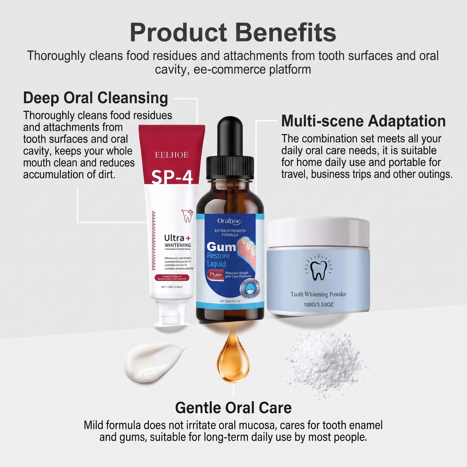 Oral Care Combo Set Whitening  - đánh giá và giá Teeth Whitening Q&M