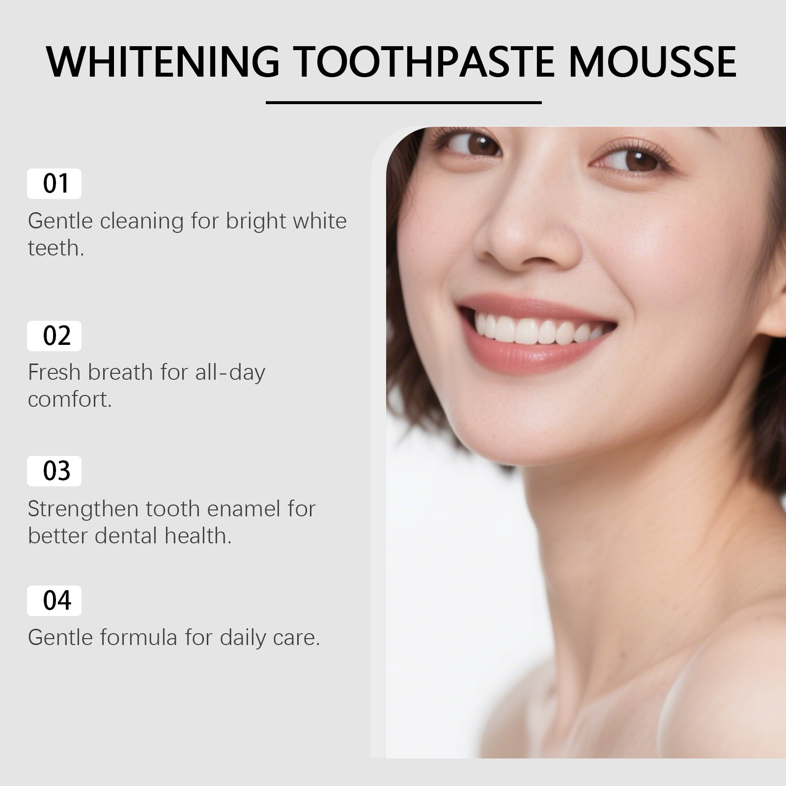 Hydroxyapatite Bright Whitenin - đánh giá và giá Teeth Whitening Mousse