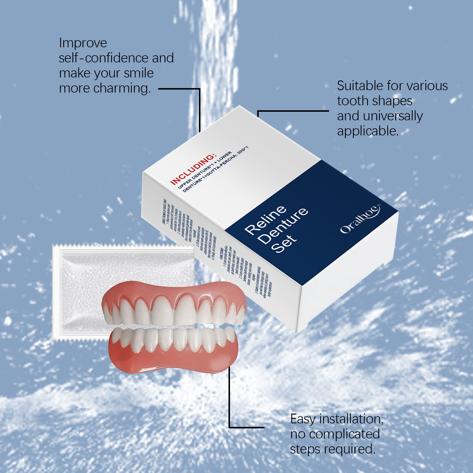False Teeth Dentures Temporary - đánh giá và giá Teeth Whitening For Braces