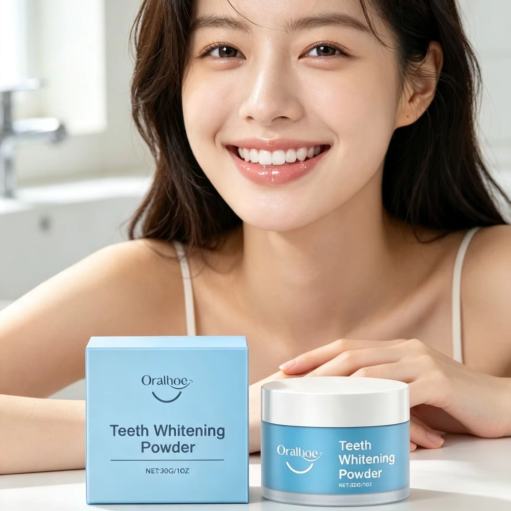 Oralhoe Tooth Powder for Brush - đánh giá và giá Teeth Whitening Q&M