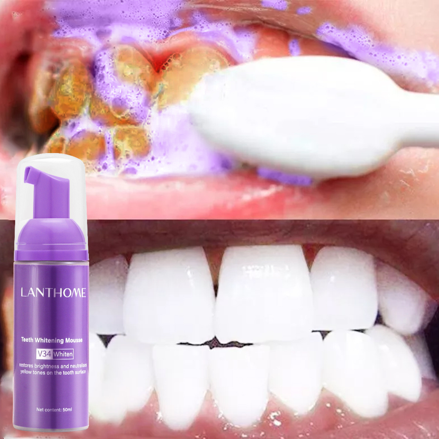 V34 Teeth Whitening Mousse Too - đánh giá và giá Teeth Whitening Mousse