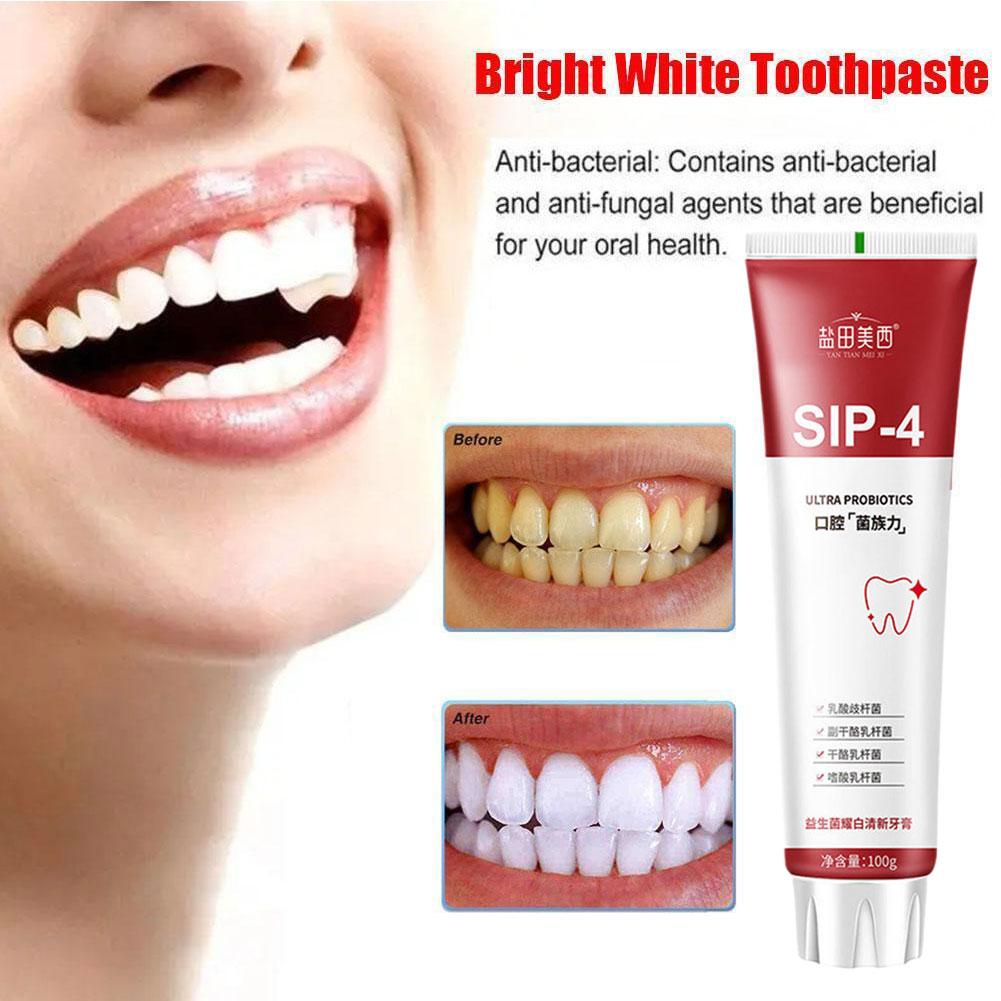 100g Sip-4 Probiotic Whitening - đánh giá và giá Teeth Whitening Yellow Teeth