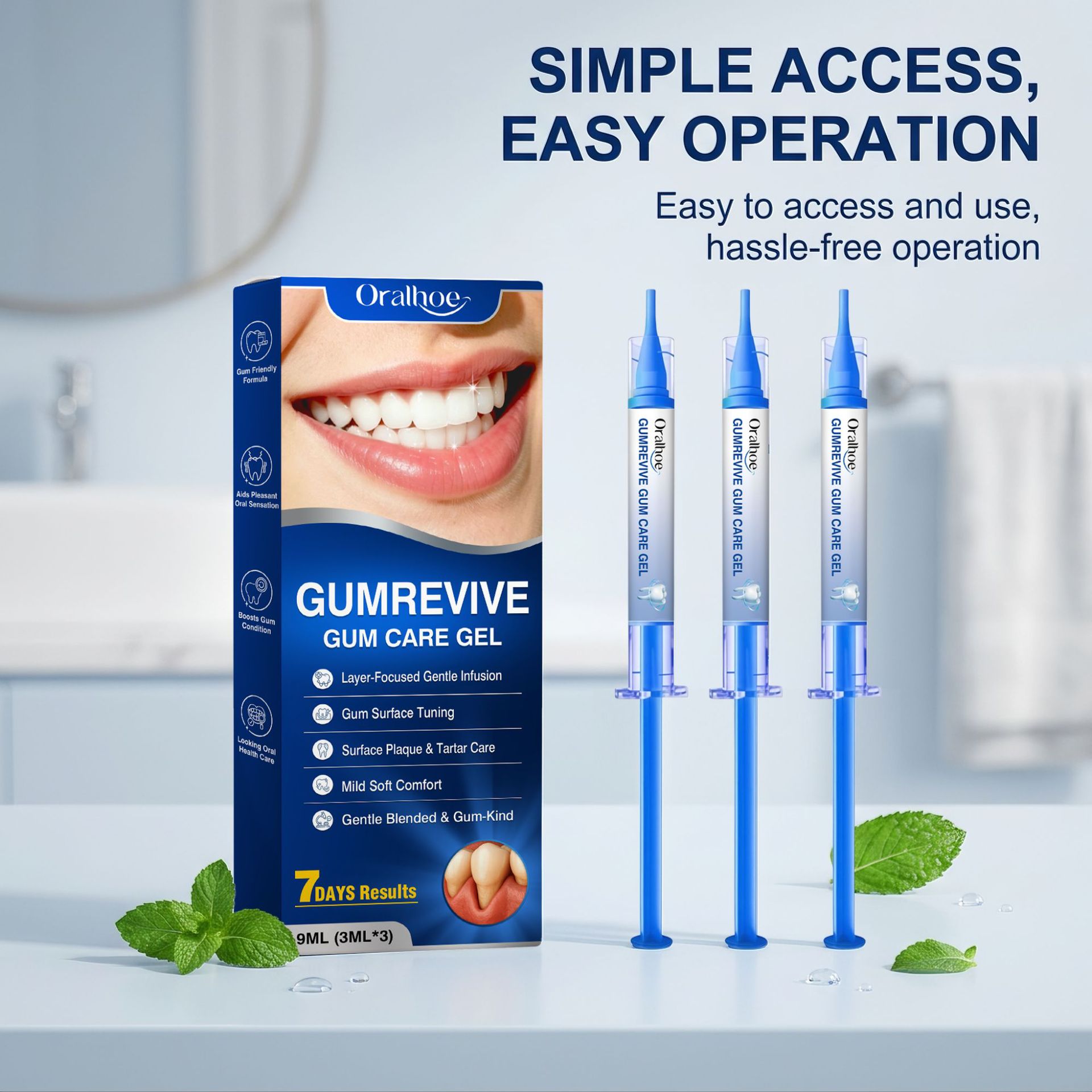 Oral Care Gel 3Pcs Gum Cleanin - đánh giá và giá Teeth Whitening Q&M