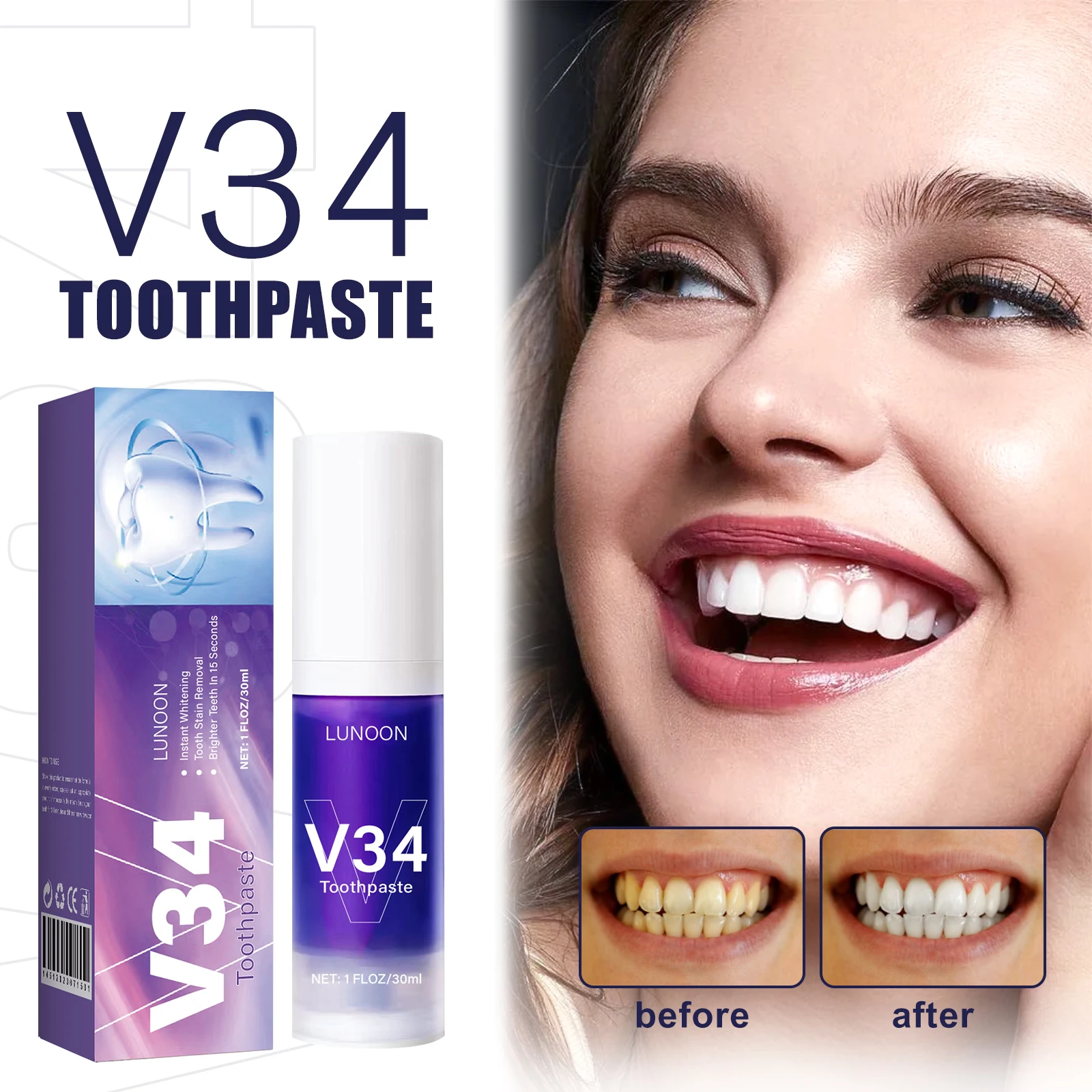 50ml  Mousse Toothpaste Teeth  - đánh giá và giá Teeth Whitening Mousse