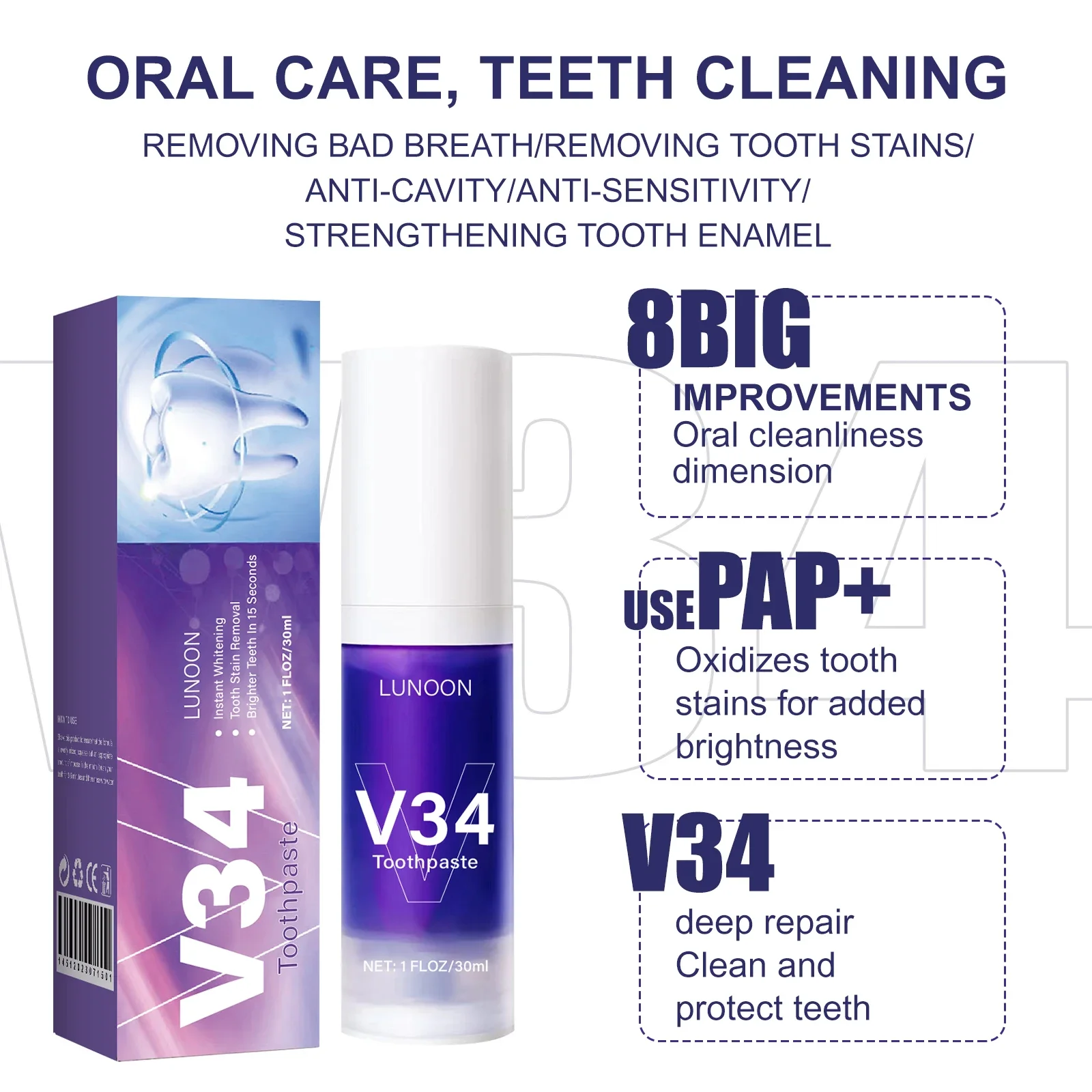 50ml  Mousse Toothpaste Teeth  - đánh giá và giá Teeth Whitening Mousse