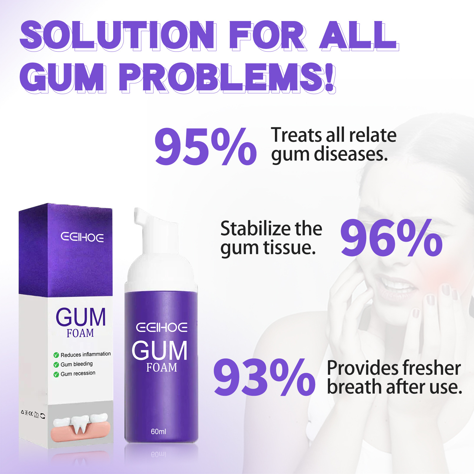 60ml Teeth Whitening Mousse V3 - đánh giá và giá Teeth Whitening Mousse