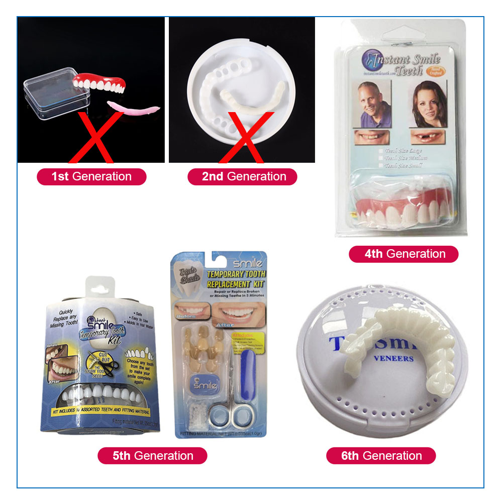 5Pcs Upper Lower Fake Tooth Ve - đánh giá và giá Teeth Whitening For Braces